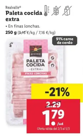 Lidl Paleta Cocida Extra oferta