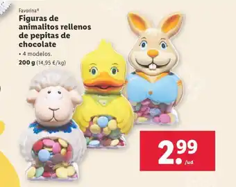 Lidl Figura de Animalitos Rellenos De Pepitas de Chocolate oferta