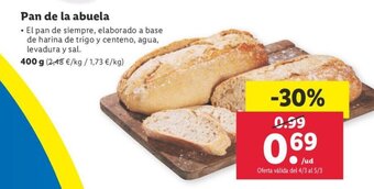 Lidl Pan de La Abuela oferta