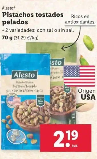 Lidl Pistachos Tostados Pelados oferta