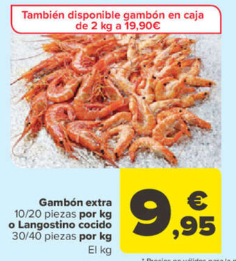 Carrefour Gambón Extra o Langostino Cocido oferta