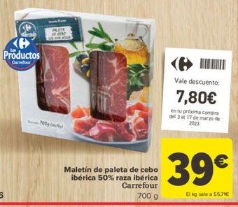 Carrefour Maletín De Paleta De Cebo Ibérica 50% Raza Ibérica oferta