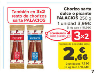 Carrefour Chorizo sarta Dulce o Picante oferta