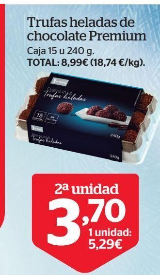 La Sirena Trufas heladas de chocolate premium oferta