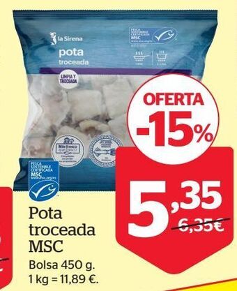 La Sirena Pota troceada msc oferta