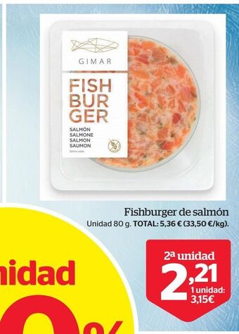 La Sirena Fishburger de salmon oferta