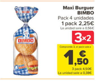 Carrefour Maxi Burger Bimbo oferta
