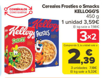 Carrefour Cereales Frosties o Smacks Kellogg's oferta