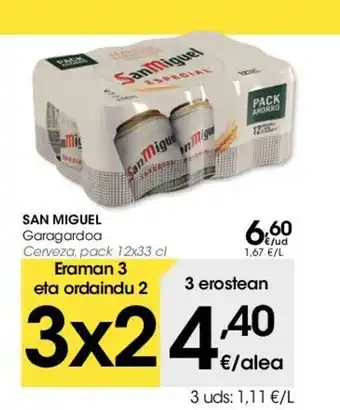 Eroski san Miguel 12x33cl oferta