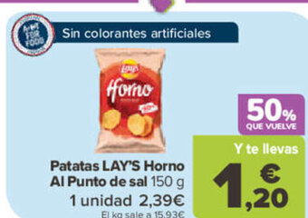 Carrefour Patatas Lay's Horno Al Punto De Sal oferta