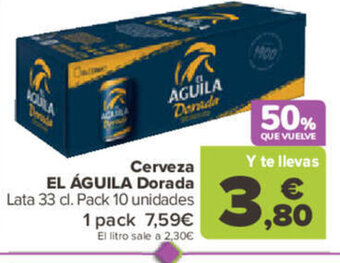 Carrefour Cerveza El Águila Dorada oferta