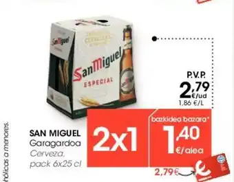Eroski San Miguel 6x25cl oferta
