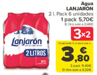 Carrefour Agua Lanjarón oferta