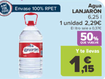 Carrefour Agua Lanjarón oferta