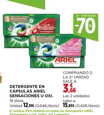Hipercor Detergente En Cápsulas Ariel Sensaciones U Oxi oferta