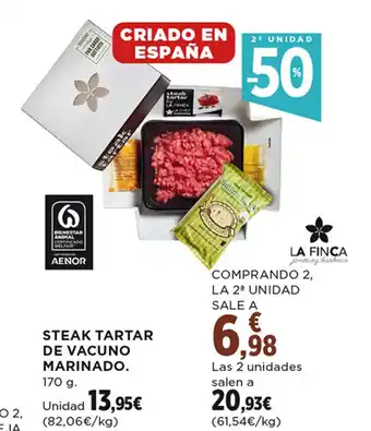 Hipercor Steak Tartar De Vacuno Marinado oferta