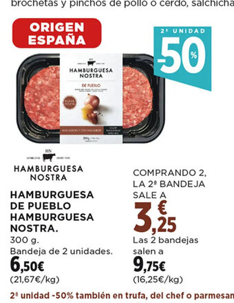 Hipercor Hamburguesa De Pueblo Hamburguesa Nostra oferta