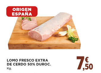 Hipercor Lomo Fresco Extra De Cerdo 50% Duroc oferta