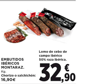 Hipercor Embutidos Ibéricos Montaraz oferta