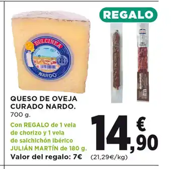 Hipercor Queso de Oveja Curado Nardo oferta