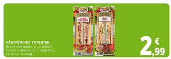 Hipercor Sándwiches Toplider oferta