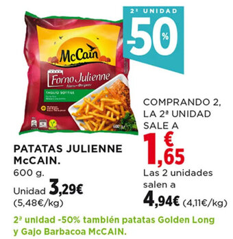 Hipercor Patatas Julienne McCain oferta