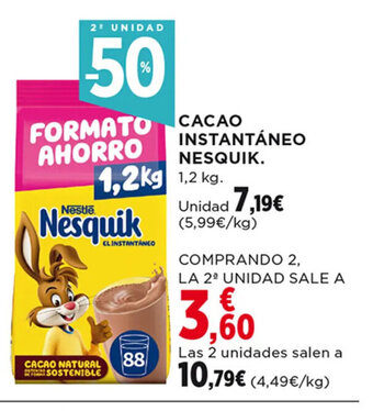 Hipercor Cacao Instantáneo Nesquik oferta