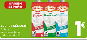 Hipercor Leche Président oferta