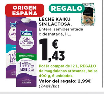 Hipercor Leche Kaiku Sin Lactosa oferta