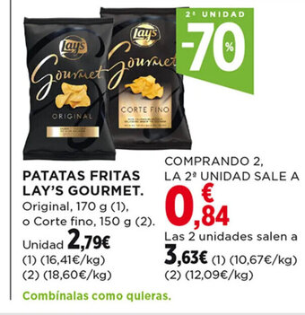 Hipercor Patatas Fritas Lay's Gourmet oferta