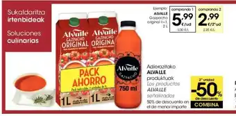 Eroski Adierazitako Alvalle produktuak oferta