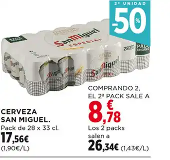 Hipercor Cerveza San Miguel oferta