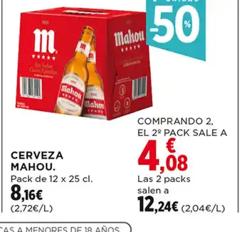 Hipercor Cerveza Mahou oferta