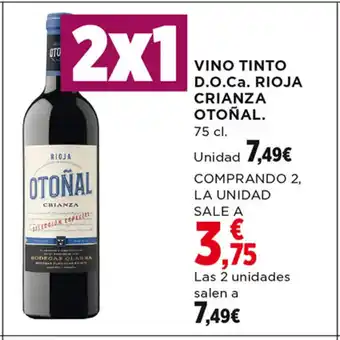 Hipercor Vino Tinto D.O.Ca. Rioja Crianza Otoñal oferta