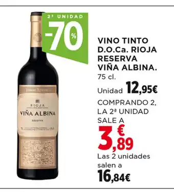Hipercor Vino Tinto D.O.Ca. Rioja Reserva Viña Albina oferta