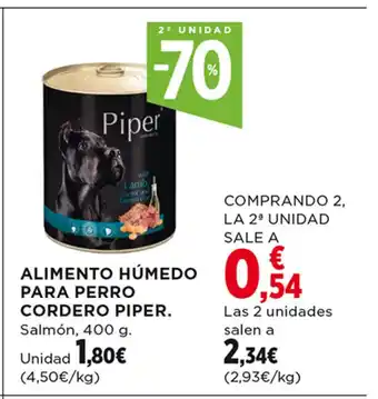 Hipercor Alimento Húmedo Para Perro Cordero Piper oferta