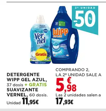Hipercor Detergente Wipp Gel Azul oferta
