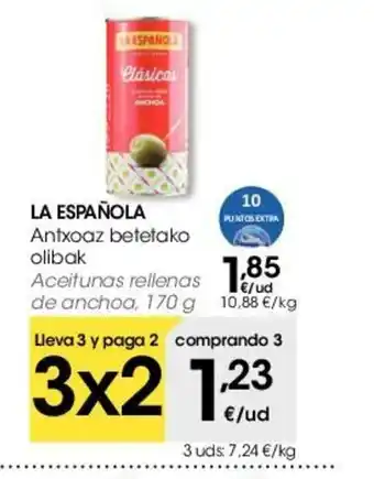 Eroski La Española Antxoaz betetako olibak 170g oferta