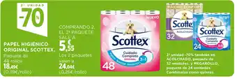 Hipercor Papel Higiénico Original Sottex oferta
