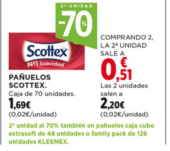 Hipercor Pañuelos Scottex oferta