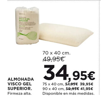 Hipercor Almohada Visco Gel Superior oferta