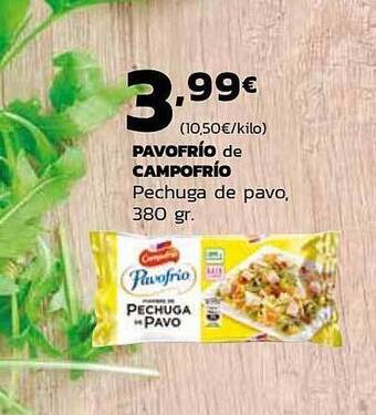 Supermercados Lupa Pavofrio de campofrio pechuga de pavo oferta