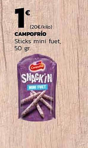 Supermercados Lupa Campofrio sticks mini fuet oferta