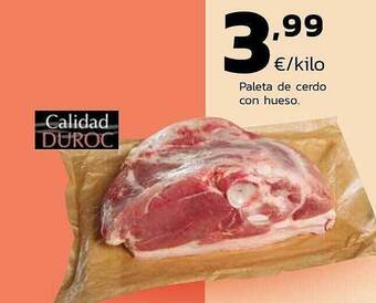Supermercados Lupa Paleta de cerdo con hueso oferta