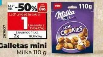 Dia Galletas mini milka oferta