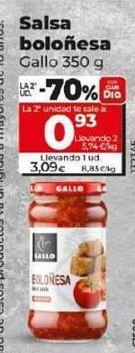 Dia Salsa boloñesa gallo oferta