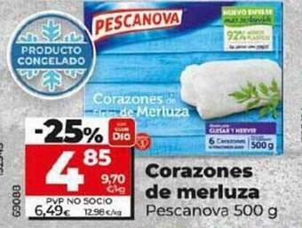 Dia Corazones de merluza pescanova oferta