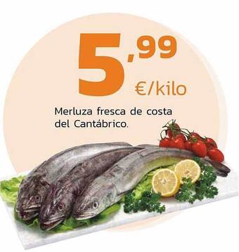 Supermercados Lupa Merluza fresca de costa del cantábrico oferta