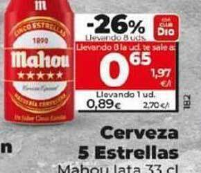 Dia Cerveza 5 estrellas mahou oferta
