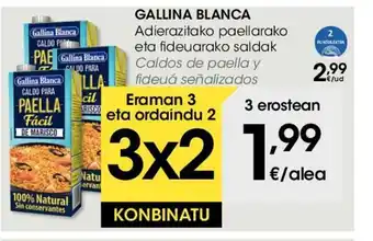 Eroski Gallina Blanca Adierazitako paellarako eta fideuarako saldak oferta
